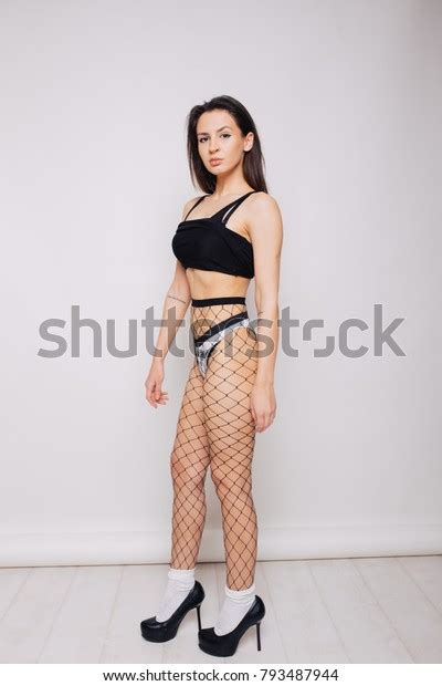 Sexy Brunette Girl Slender Figure Posing Stock Photo 793487944 Shutterstock