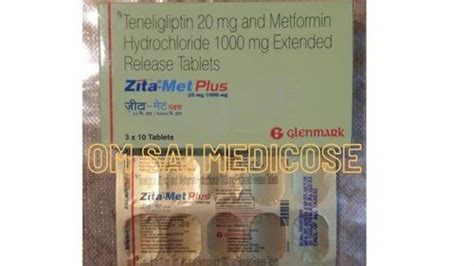 Zita Met Plus 20mg 500mg Tablet ER At Rs 288 Stripe Zita Met Plus In