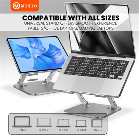 Promo Mixio Zm Aluminium Metal Laptop Stand Foldable Dudukan Laptop