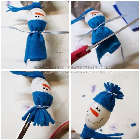 Plastic Spoon Crafts Snowmen Crafts By Amanda Christmas Crafts