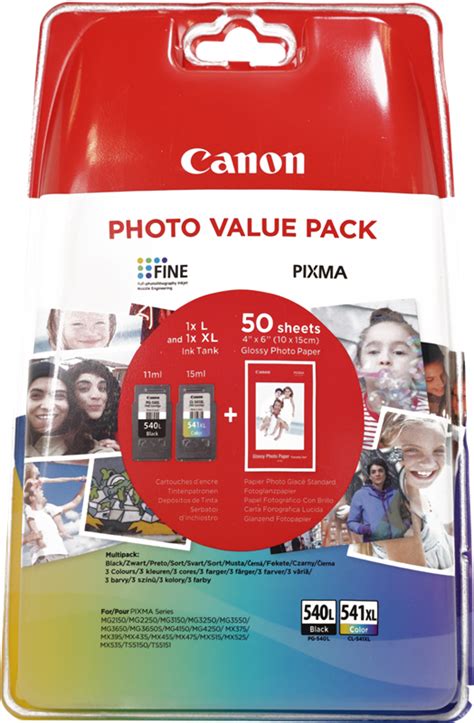 Canon PG 540L CL 541XL Photo Schwarz Mehrere Farben Value Pack