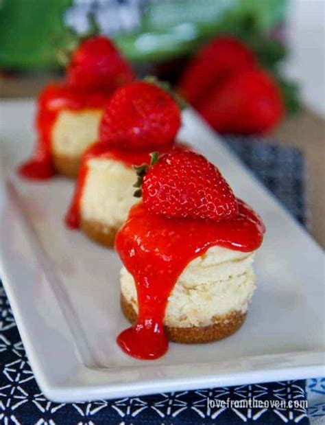 Mini Strawberry Cheesecakes Love From The Oven