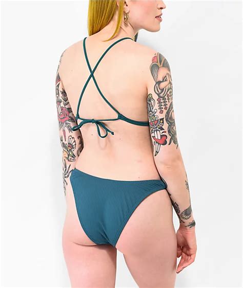 Damsel Amanda Green High Leg Bikini Bottom Zumiez