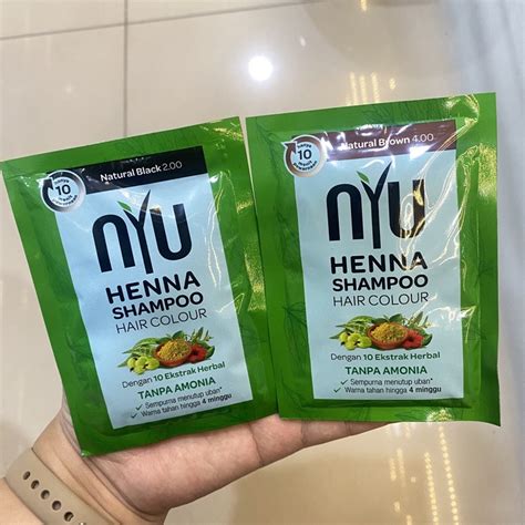 Jual Nyu Henna Shampoo Hair Color Ml Sachet Shopee Indonesia