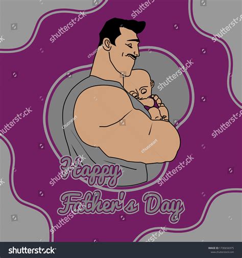 Happy Fathers Day Greeting Card Vector Stock Vector Royalty Free