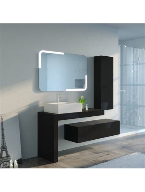 Meuble De Salle De Bain Melizzano Noir Distribain