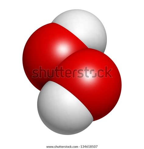 Hydrogen Peroxide H O Molecule Chemical Structure Stock Illustration