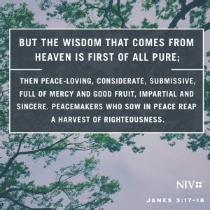 NIV Verse of the Day: James 3:17-18