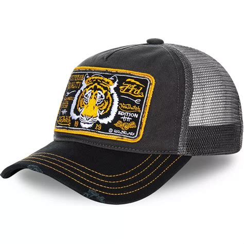 Von Dutch Tiger Truck Grey Trucker Hat Caphunters Co Uk