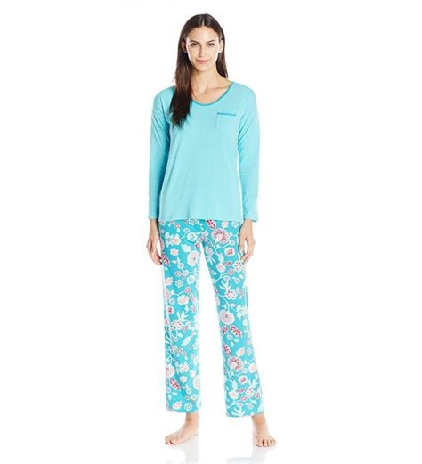 Womens Cotton Long Sleeve 2 Piece Pajama Set Nomad Floral C612exh52i7