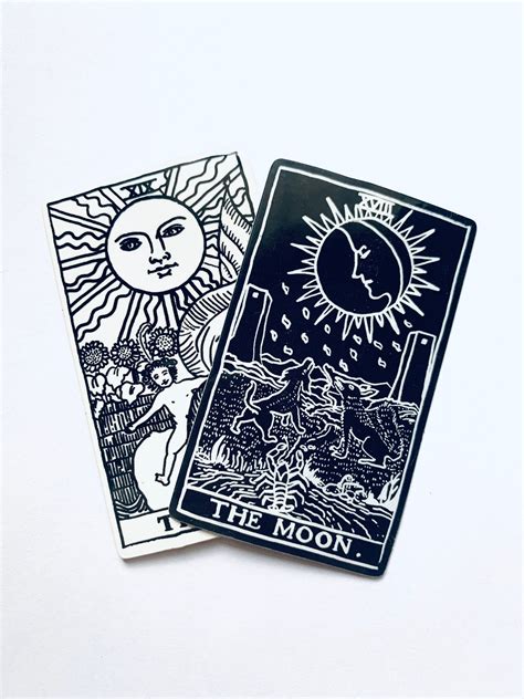 Clip Art Image Files Tarot Card SVG Sun Moon Tarot Card Craft