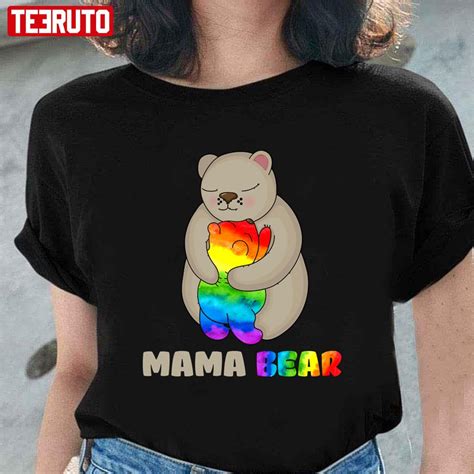 Lgbt Mom Bear Mothers Rainbow Unisex T Shirt Teeruto