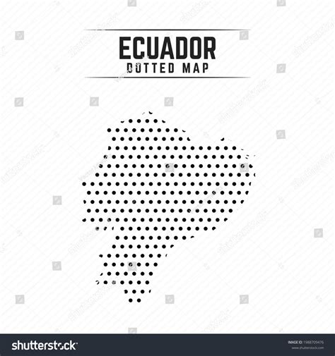 Dotted Map Ecuador Stylish Design Stock Vector Royalty Free