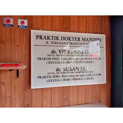 Jual Cod Plang Acrylic Papan Dokter Papan Nama Kantor Desa Toko