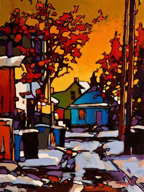 Winter Warmth By Mike Svob Art Painting Canadian Art Landscape Art