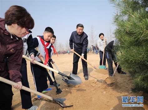 党和国家领导人参加首都义务植树活动 图片频道 人民网