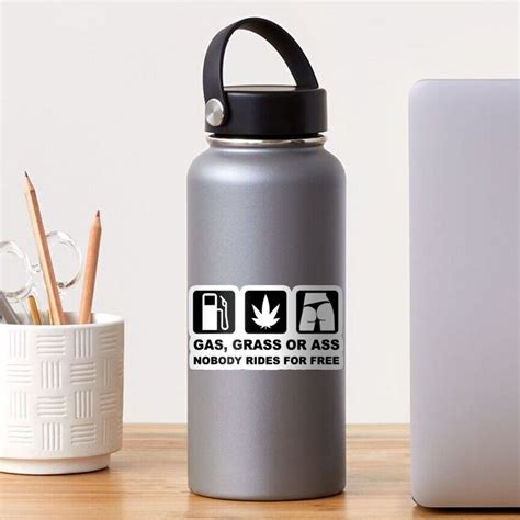 Gas Grass Or Ass Sticker For Sale By Superjamba Redbubble