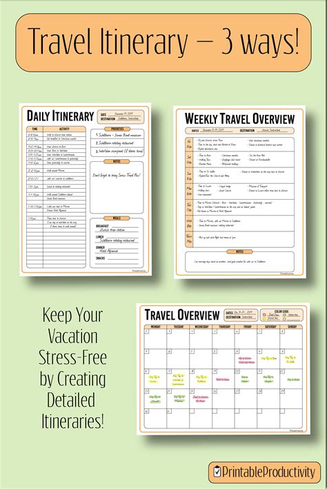 Vacation Planner Free Printable Guide For Planning Weekly E Week I