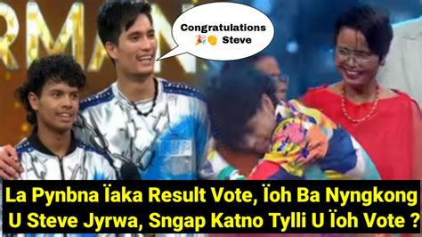 La Mih Ka Result Vote Oh Ba Nyngkong U Steve Jyrwa Sngap Katno Tylli