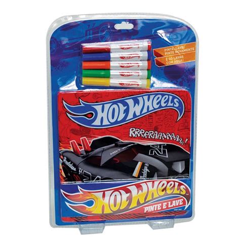 Para Pintar Desenho Pinte E Lave Hot Wheels Fun Shopee Brasil