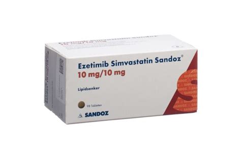 Ezetimib Simvastatin Sandoz Tabl 10 10 Mg 98 Stk Mit Rezept Online Bestellen Sun Store