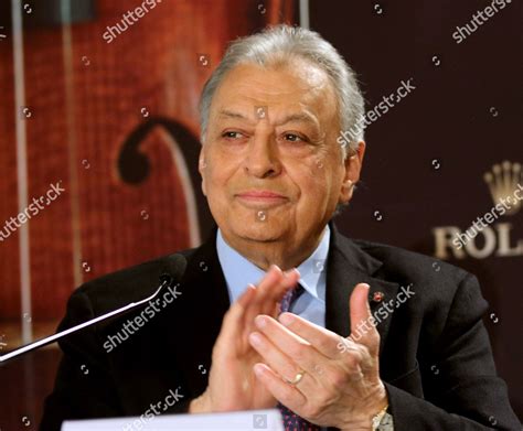 Zubin Mehta Maestro Zubin Mehta Claps Editorial Stock Photo Stock