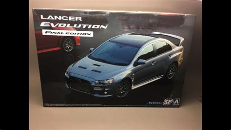 Unboxing Aoshima Mitsubishi Lancer Evolution X Final Edition YouTube