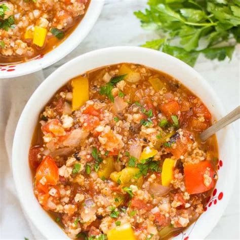 Healthy Stuffed Pepper Soup The Natural Nurturer