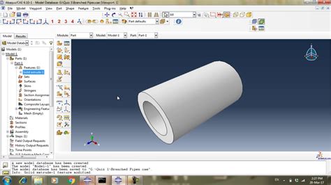 4 Abaqus Basics Arabic 3d Pipe And 3d Assembly Youtube