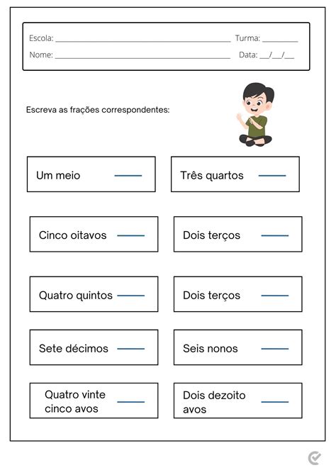 24 Atividades De Fração Para 4º Ano