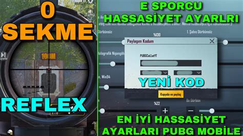 pubg hassasiyet ayarları kodu