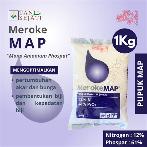 Jual Pupuk Meroke Map Kg Kemasan Pabrik Mono Ammonium Phospate Pupuk