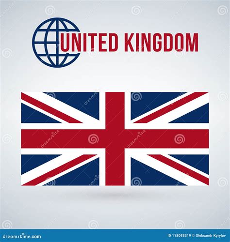 National United Kingdom Flag Vector Illustration Isolated On Modern