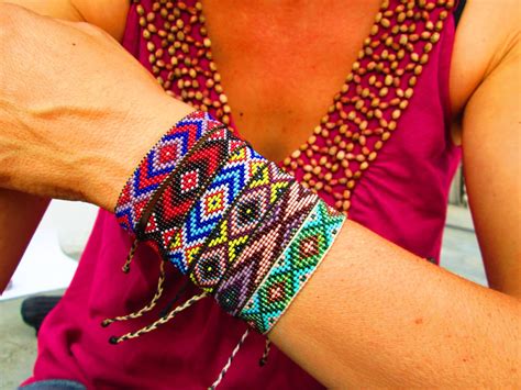 Beaded Friendship Bracelets Huichol Native American Inspired