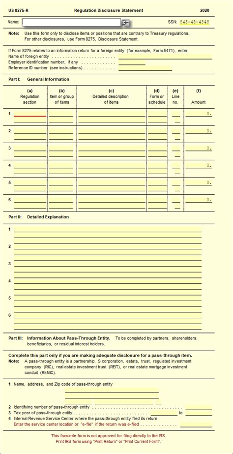 8275 R Regulation Disclosure Statement UltimateTax Solution Center