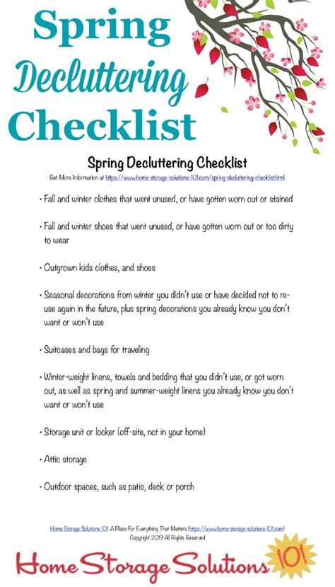 Decluttering Checklist Printable