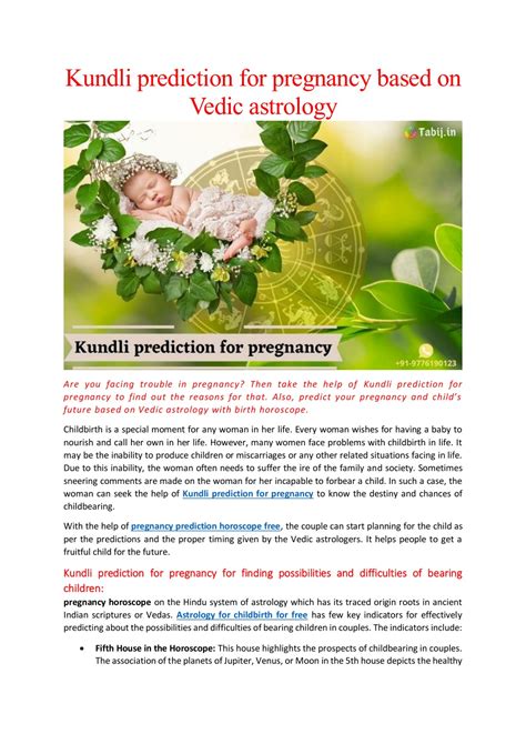 Ppt Kundli Prediction For Pregnancy Based On Vedic Astrology