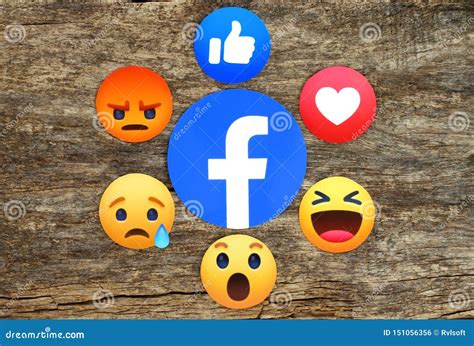 New Facebook Like Button 6 Empathetic Emoji Reactions On Wooden