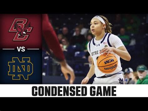 Boston College Vs Notre Dame Condensed Game Acc Womens