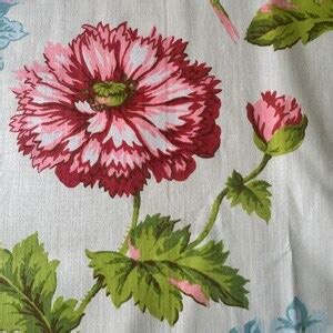 Vintage S Bloomcraft Large Floral Fabric Vintage Bloomcraft Floral