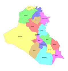 Highly Detailed Iraq Map With Flag And Labelings Vector Image