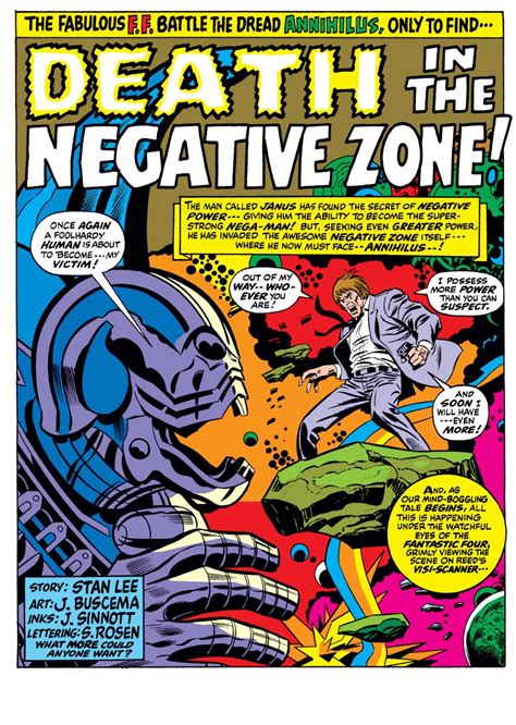 Fantastic Four P Splash Annihilus Battles The Nega Man In The