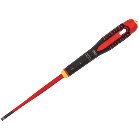 Bahco Ergo Slim Vde Insulated Slotted Screwdriver 40 X 100mm Hss Hire