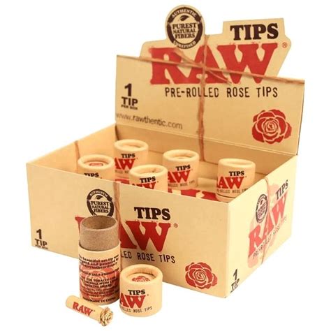 Raw Pre Rolled Rose Tips 6ct Box American Distributors Llc