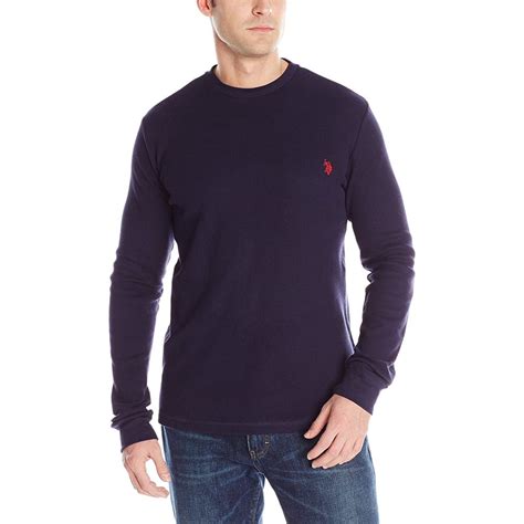 U S Polo Assn U S Polo Assn Mens Long Sleeve Crew Neck Solid