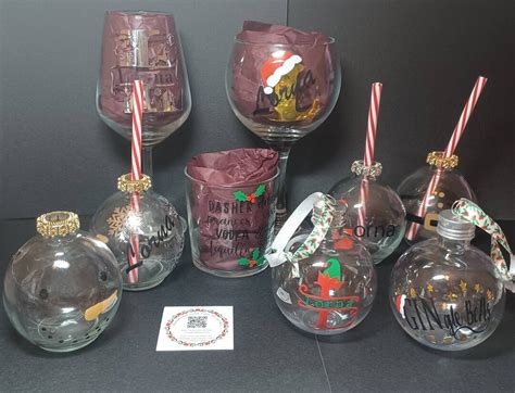 Personalised Christmas Bauble Glasses And Christmas Glasses Drink