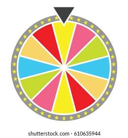 Wheel Fortune Lucky Icon Vector Stock Vector Royalty Free 610635944