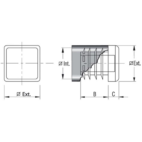 Embout Bouchon Plastique Noir Pour Tube Carr Fa Avec Bricometal