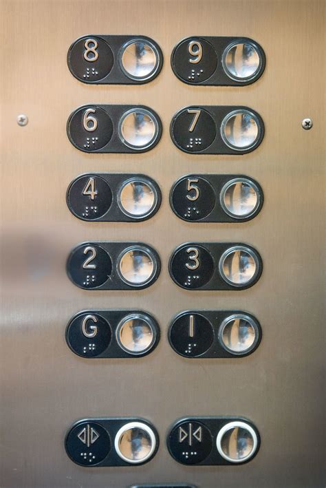 Lift Floor Buttons With Symbols And Braille Beside The But Flickr