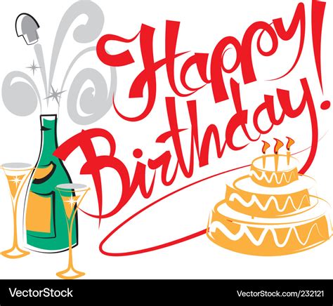 Happy Birthday Royalty Free Vector Image Vectorstock